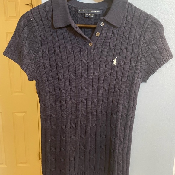 Ralph Lauren Sport Dark Blue Knit Polo short sleeve size M - Picture 1 of 5